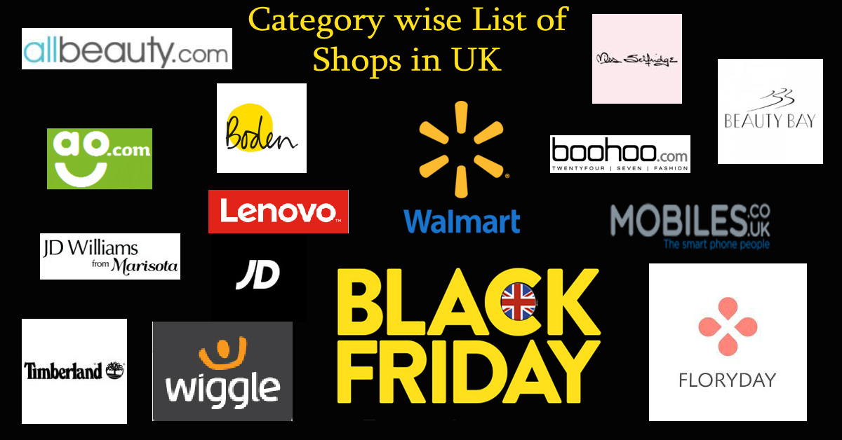 Shop list of UK